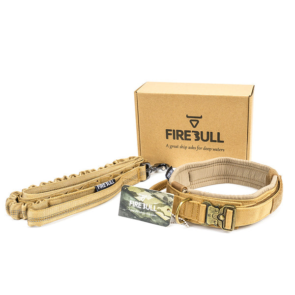 Firebull Tactical Pet Collar + Leash